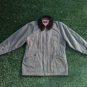 Vintage Ben Simon Fur Collar Barn Jacket Zip - M